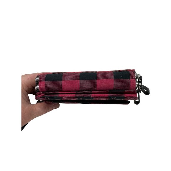 Vera Bradley Plaid Wristlet Wallet With Dual Zipper & Detachable Strap - Picture 6 of 12